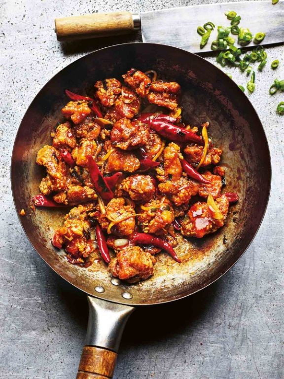General Tso Chicken with Crushed Red Pepper