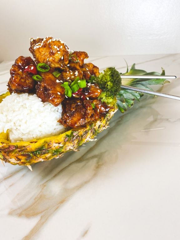 General Tso Chicken with Pineapple Glaze