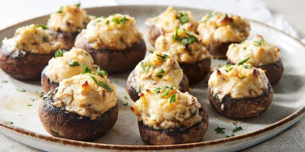 German-style stuffed mushrooms
