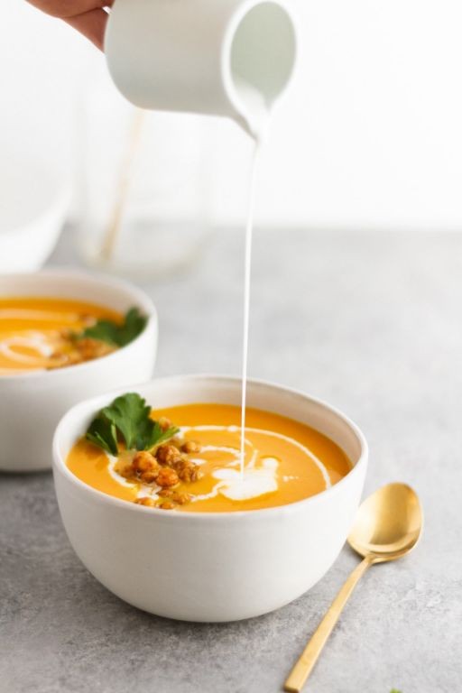 Ginger Carrot Soup with Coconut Milk