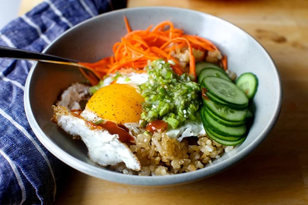 Ginger Scallion Oil Rice Bowls