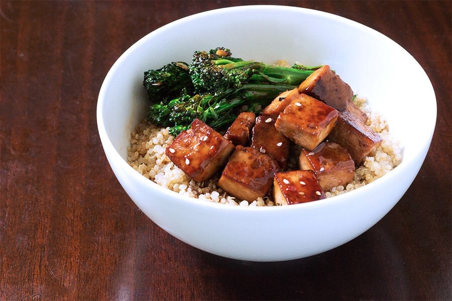 Ginger Soy Glazed Tofu Bowls