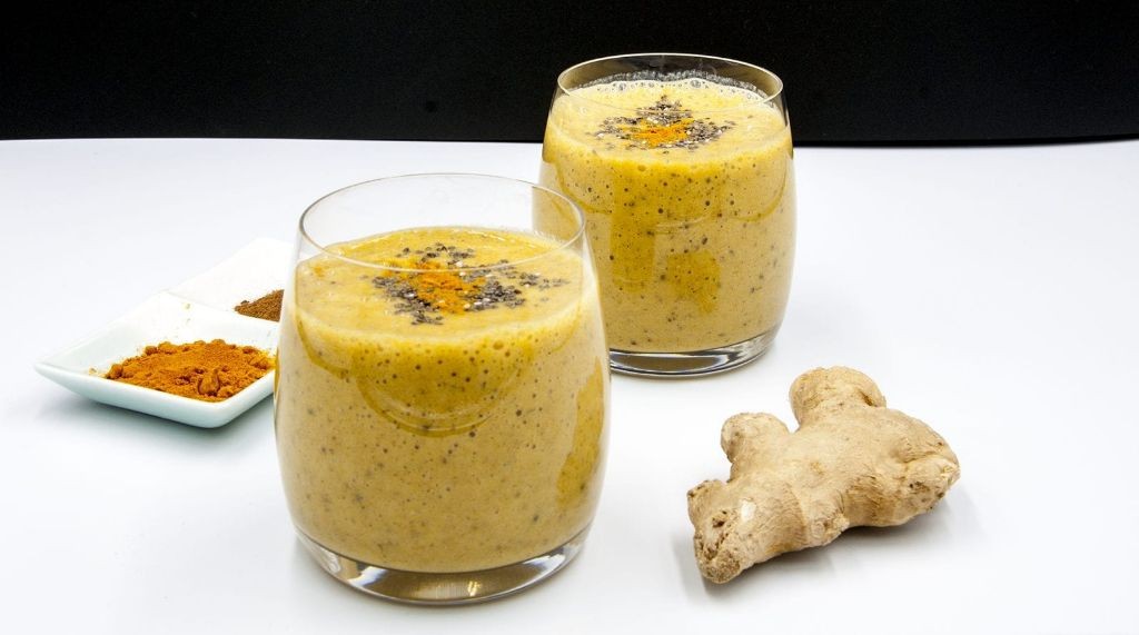 Ginger-Turmeric Smoothie with Chia Seeds