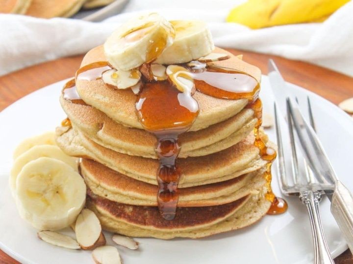 Gluten Free Banana Almond Pancakes