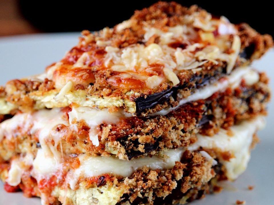 Gluten Free Beef and Eggplant Parmesan