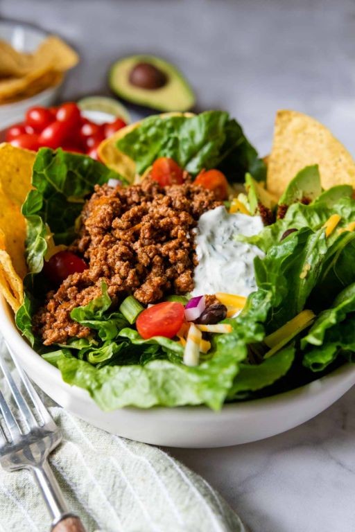 Gluten Free Taco Salad with Ground Beef