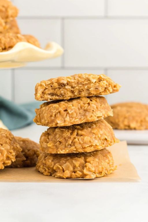 Gluten-Free No Bake Peanut Butter Cookies