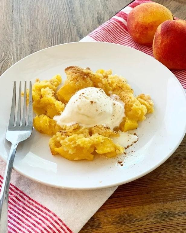 Gluten-Free Peach Dump Cake