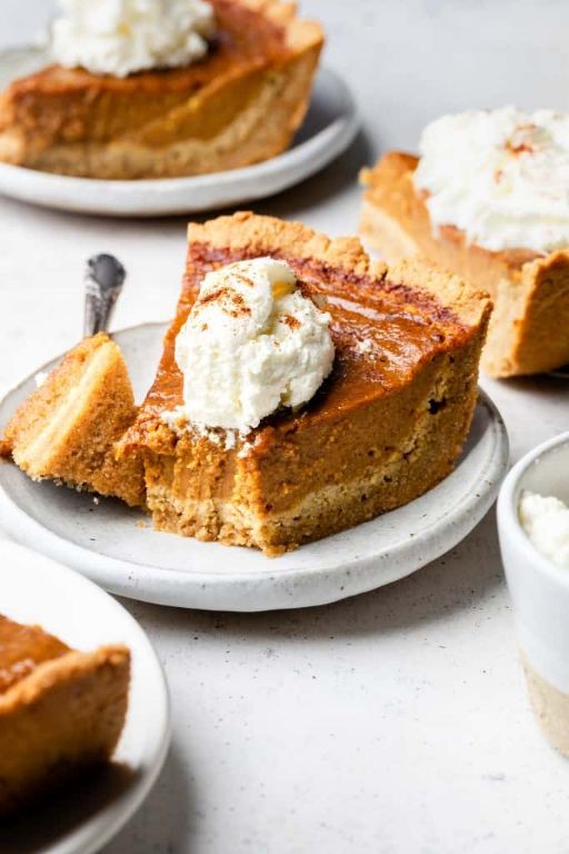 Gluten-Free Real Pumpkin Pie with Almond Crust