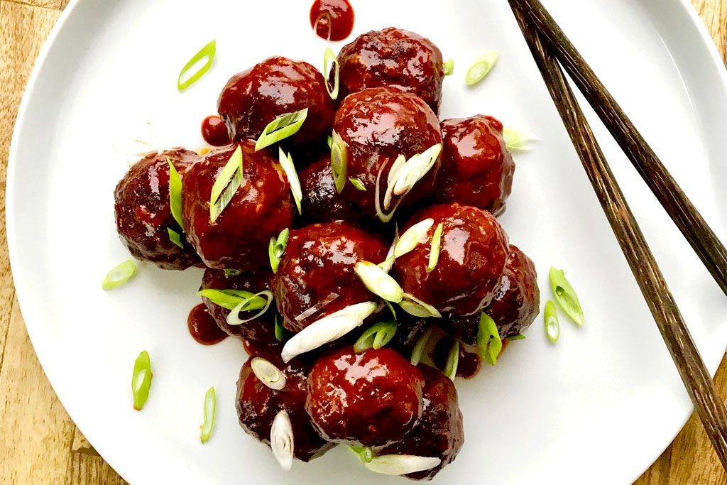 Gochujang Glazed Meatballs