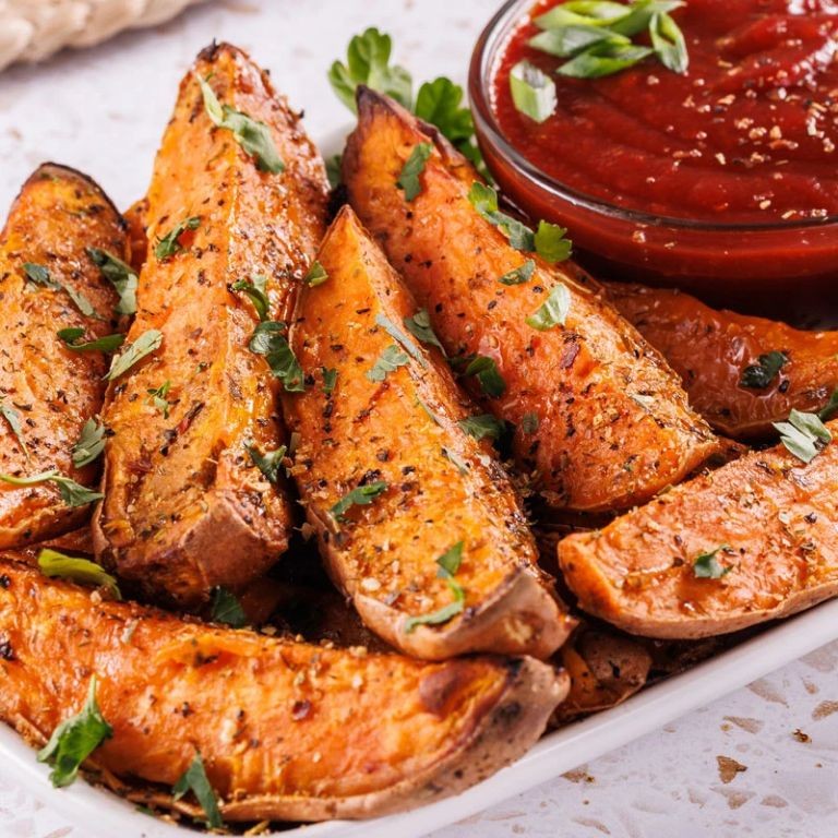 Gochujang Sweet Potato Wedges