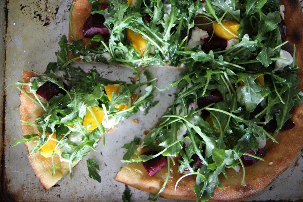 Golden Beet and Arugula Pizza