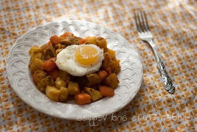 Golden Beet and Sweet Potato Hash