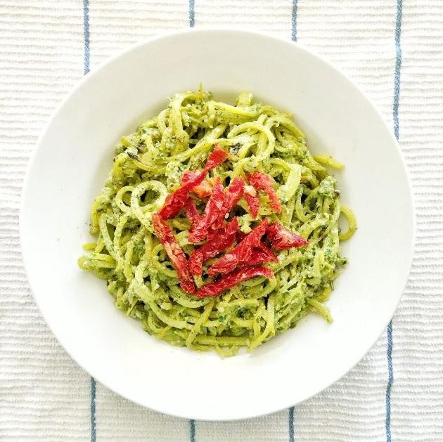 Golden Beet and Walnut Pesto Pasta