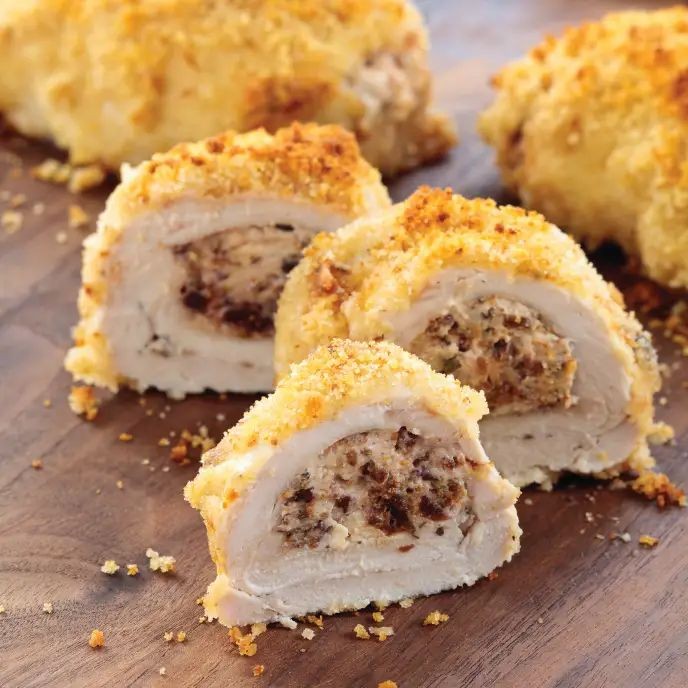Gorgonzola and Walnut Stuffed Chicken Breast