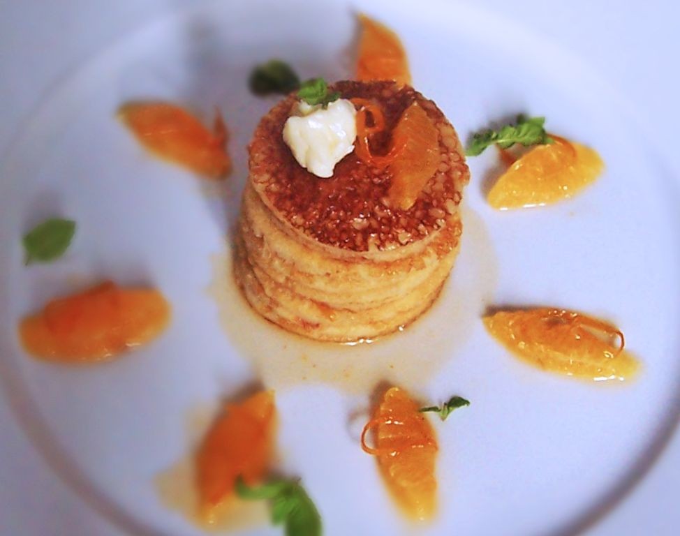 Grand Marnier Pancakes with Orange Syrup