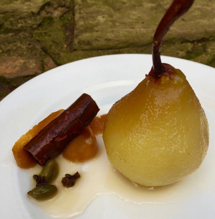 Grand Marnier Poached Pears