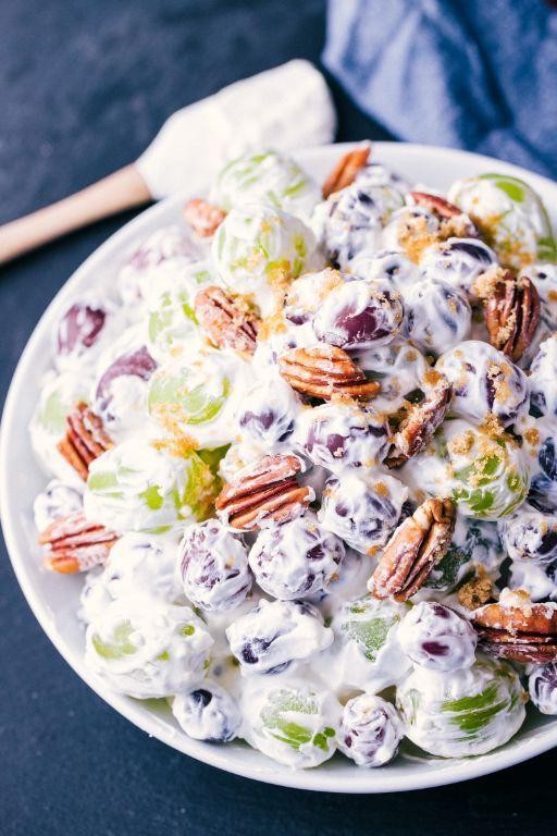 Grape Fluff Salad with Sour Cream