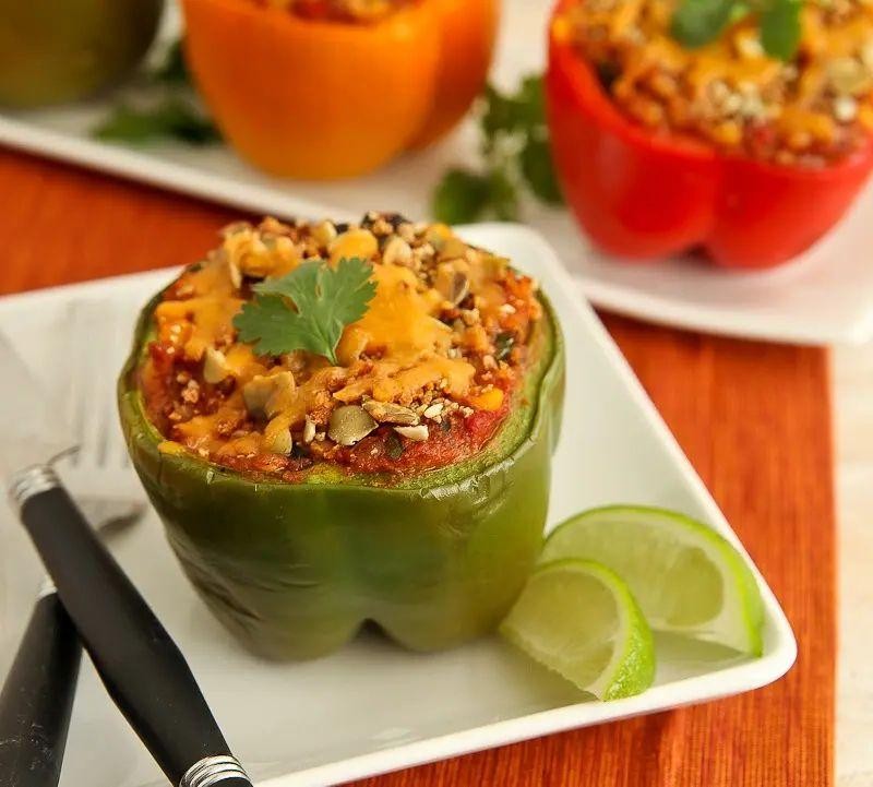 Grape Nuts Stuffed Peppers