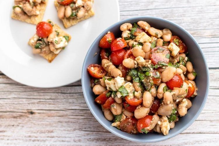 Great Northern Bean and Tomato Bruschetta