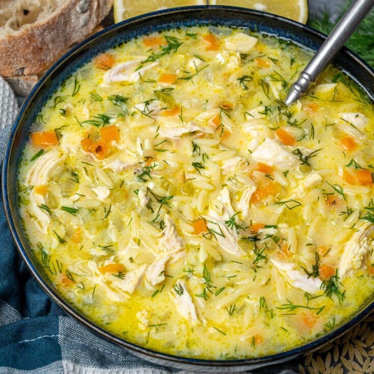 Greek Avgolemono Chicken Soup