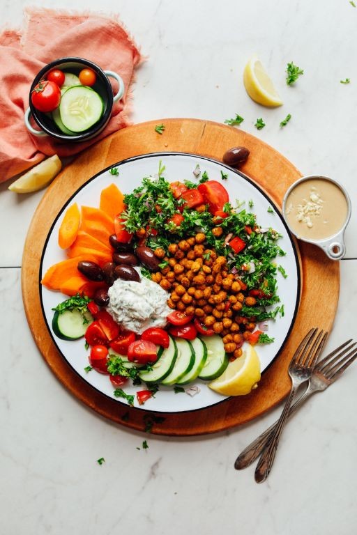 Greek Goddess Buddha Bowl with Tzatziki