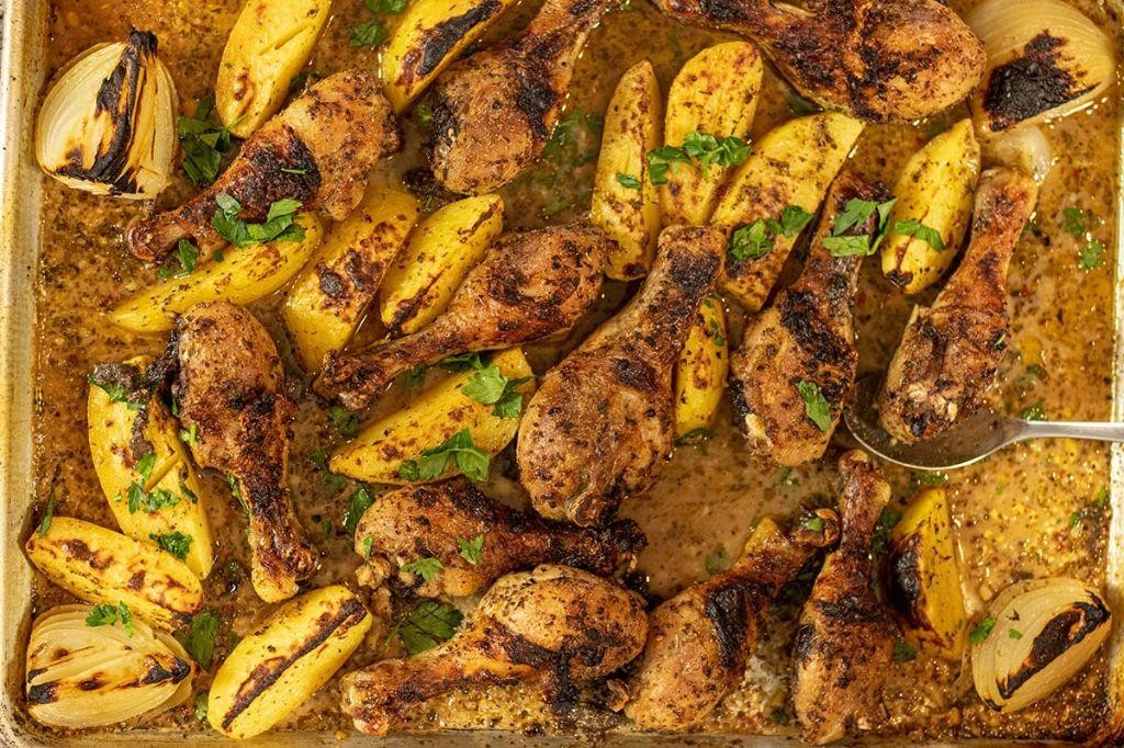 Greek Inspired Baked Chicken Legs