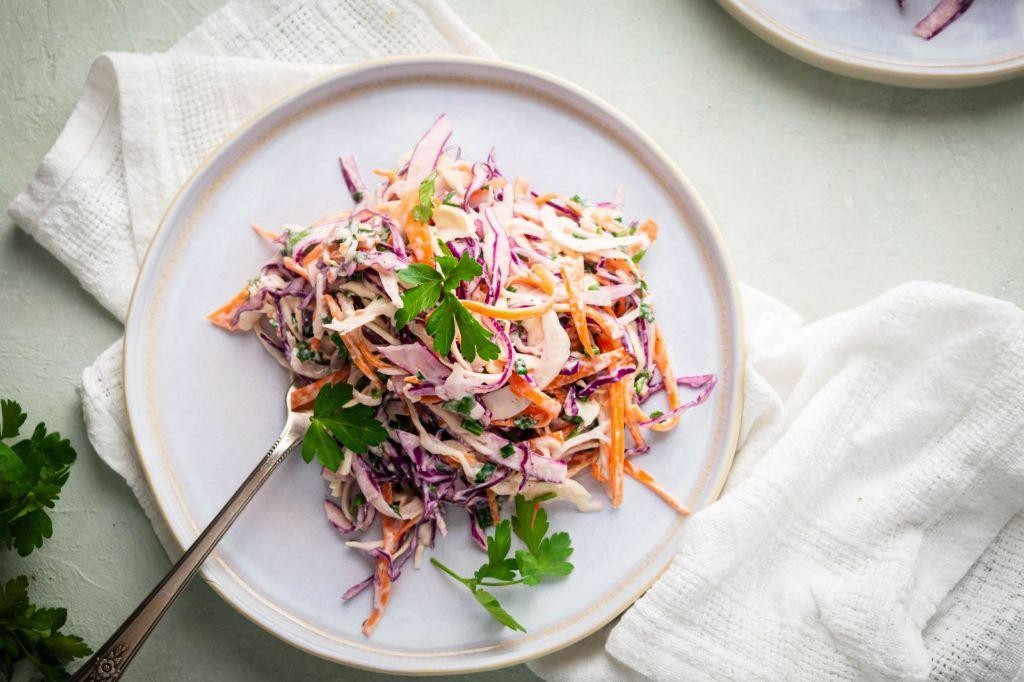 Greek Yogurt Coleslaw with Fresh Herbs