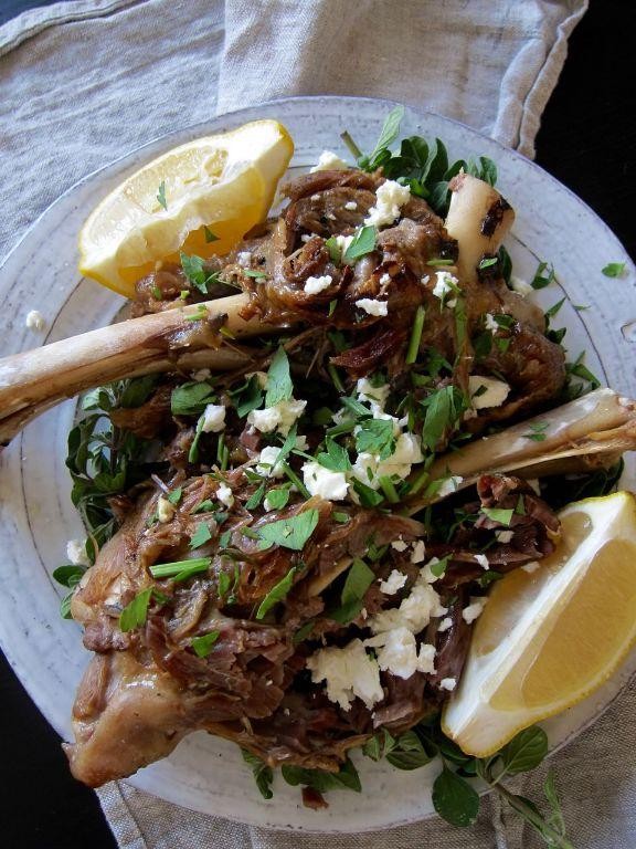 Greek-Style Lamb Shanks with Lemon and Oregano