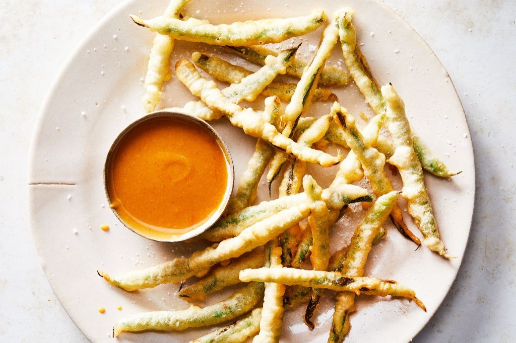 Green Bean Tempura with Dipping Sauce