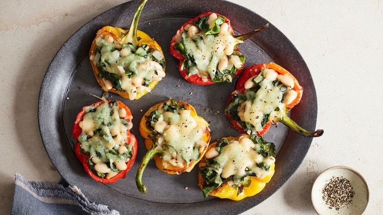 Green Bean and Feta Stuffed Peppers