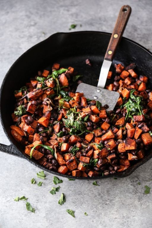 Green Bean and Sweet Potato Hash