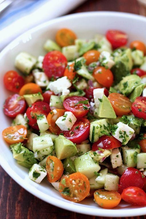 Green Cherry Tomato and Avocado Salad