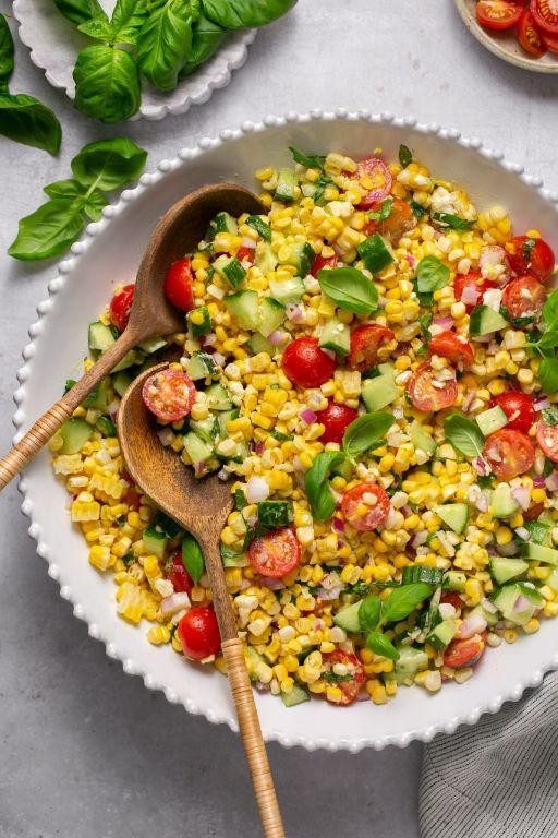 Green Cherry Tomato and Corn Salad