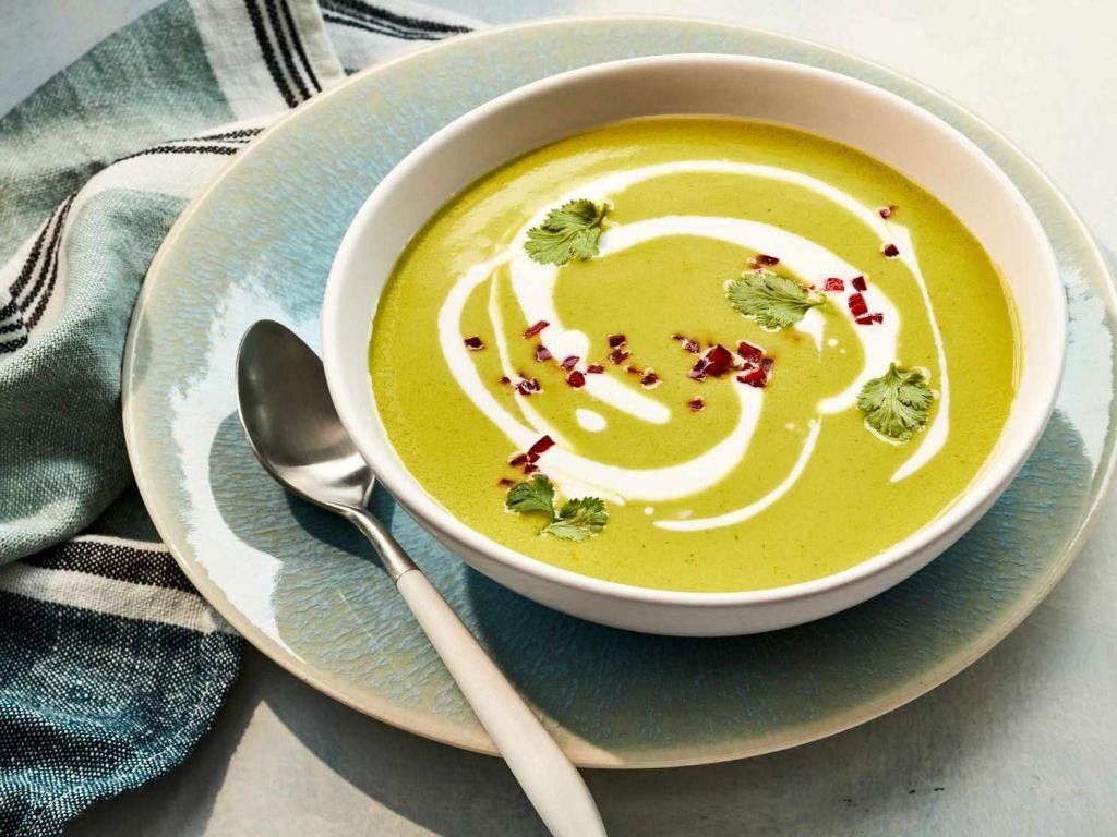 Green Cherry Tomato and Cucumber Gazpacho
