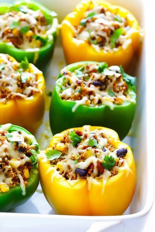Green Fig and Quinoa Stuffed Peppers