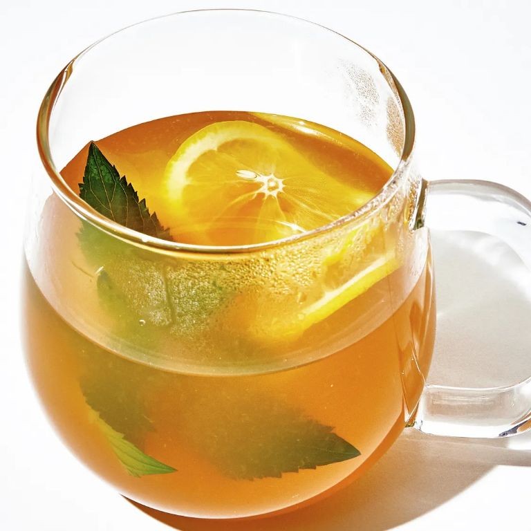 Green Tea Hot Toddy with Honey and Mint