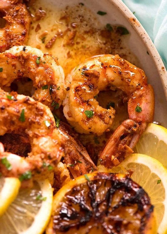 Griddled Garlic Butter Shrimp with Lemon Zest