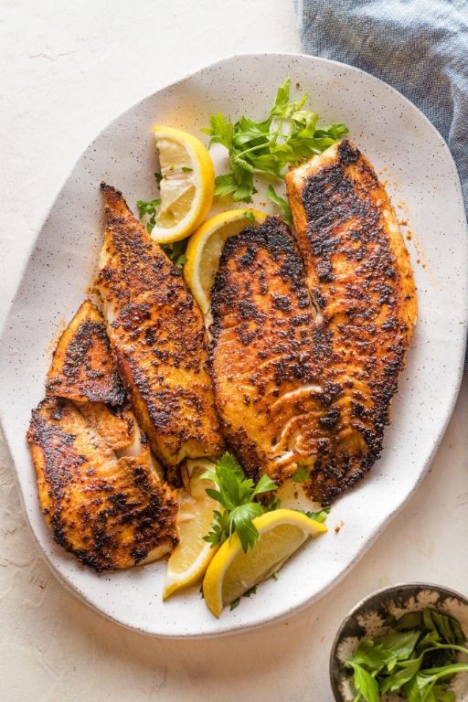 Grill Pan Blackened Tilapia