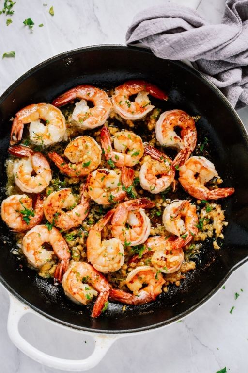 Grill Pan Garlic Butter Shrimp