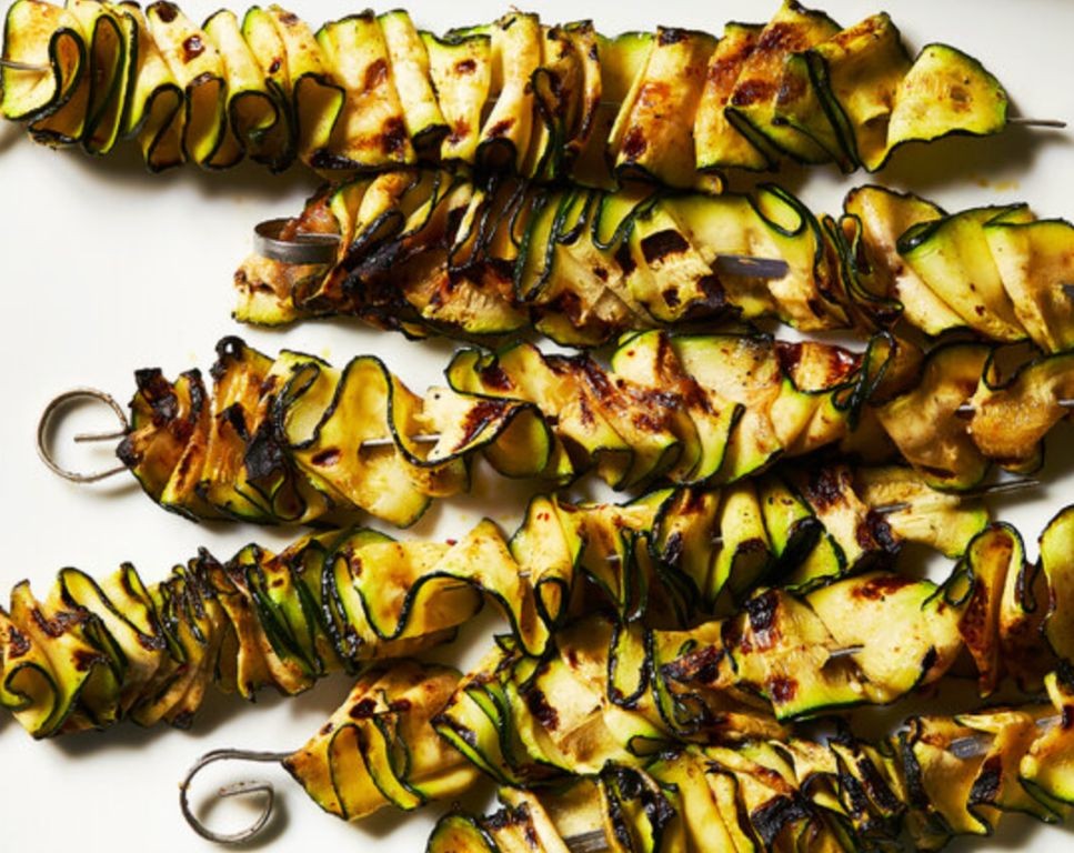 Grill Pan Zucchini and Squash Ribbons