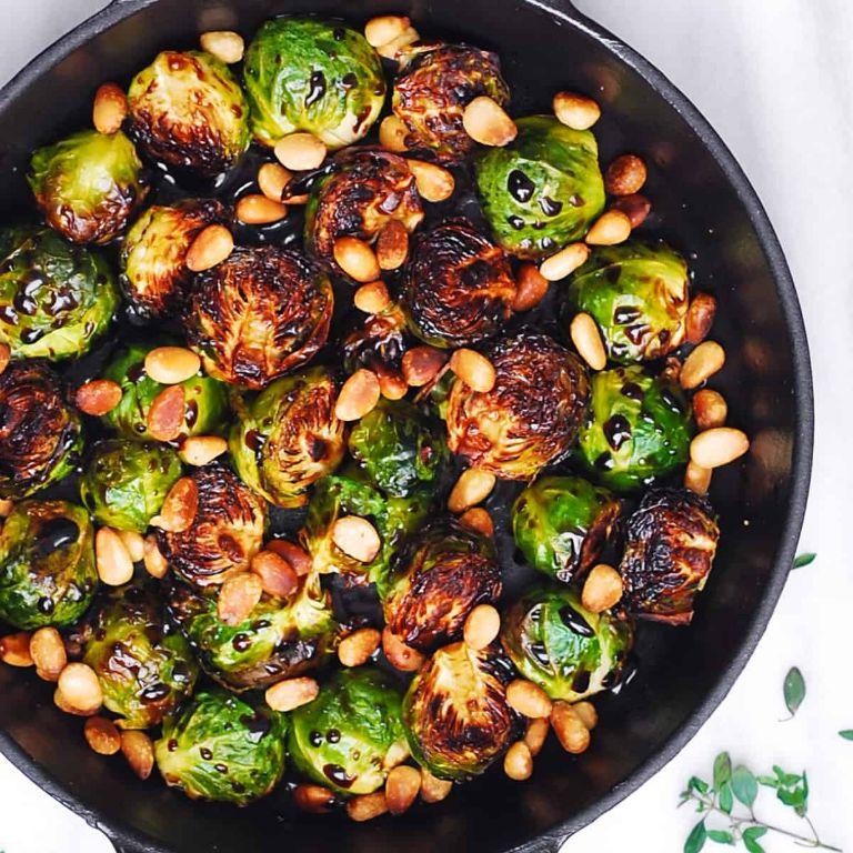 Grilled Balsamic Glazed Brussels Sprouts