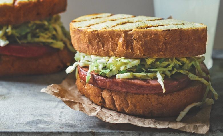 Grilled Bologna Sandwich with Mustard