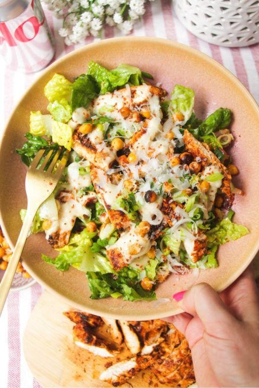 Grilled Chicken Caesar Salad (Protein-Style)