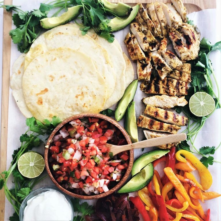 Grilled Chicken Fajitas with Lime and Cilantro
