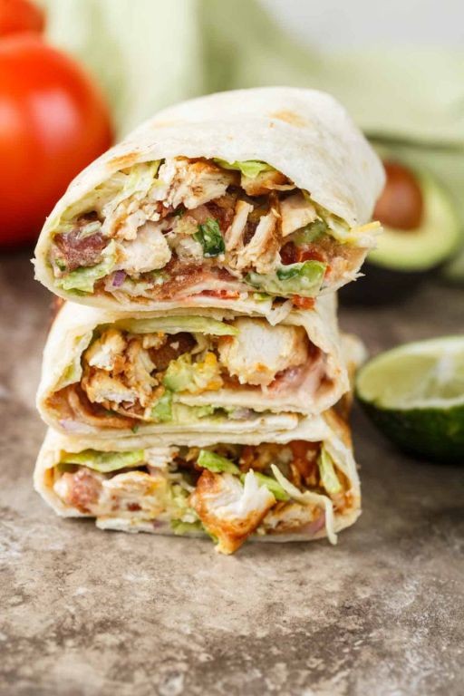 Grilled Chicken Wrap with Lettuce (No Onion)