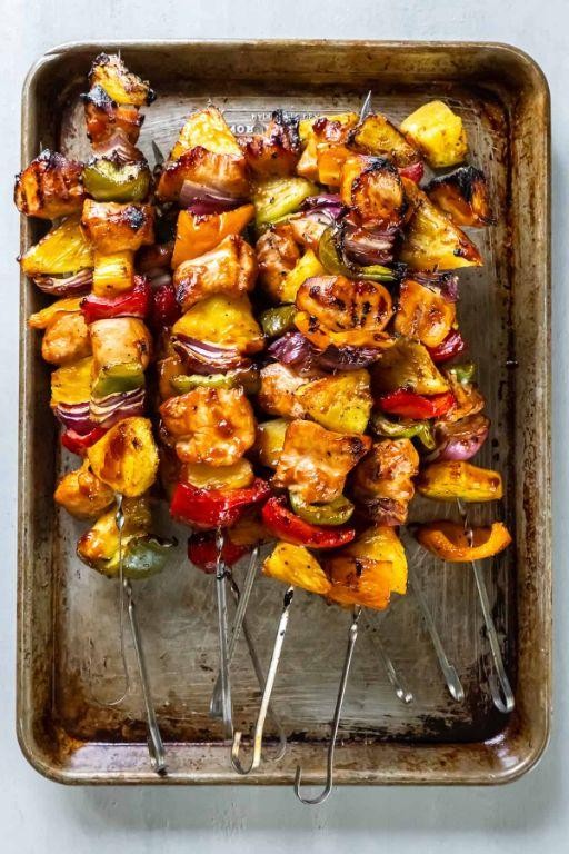 Grilled Chicken and Pineapple Skewers