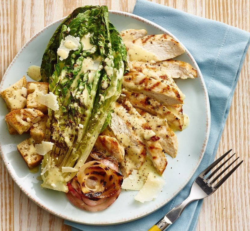 Grilled Chicken and Romaine Lettuce Salad