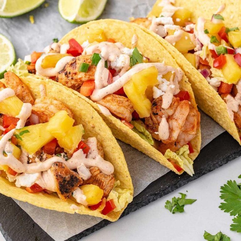 Grilled Chicken and Shrimp Tacos