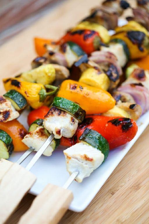 Grilled Chicken and Veggie Skewers